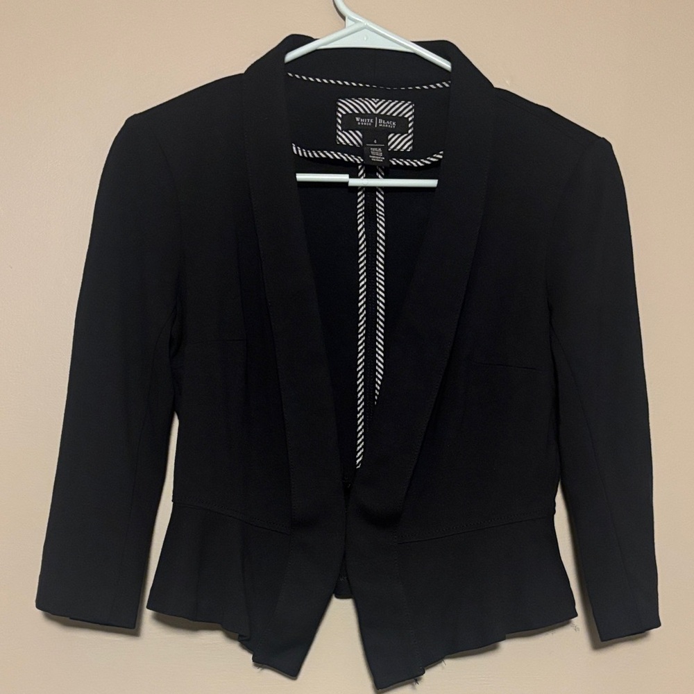 White House Black Market Fitted Black Blazer - Size 4